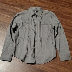 John Varvatos Charcoal Button-Down Shirt